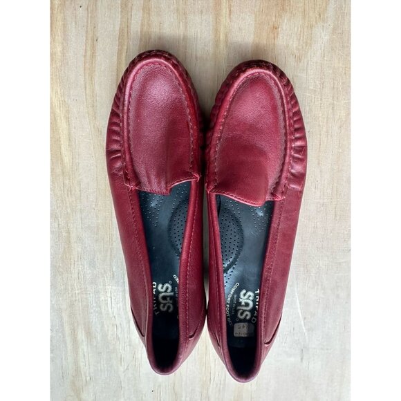 SAS Shoes - SAS Genuine Leather Women's Loafers, 7 1/2 M Tripad Comfort Shoes Red Slip On